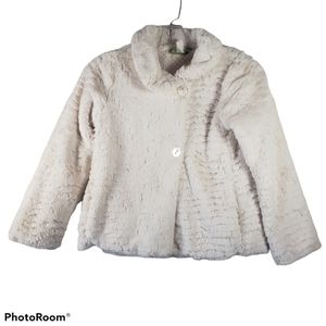 Fuzzy White Garnet Hill Kids Coat